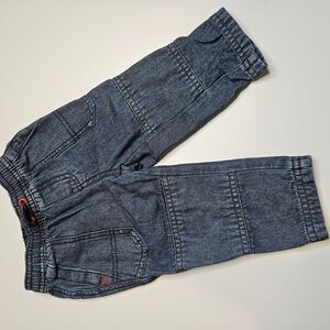 Tea collection playwear pants, denim, infant size 6-9 months